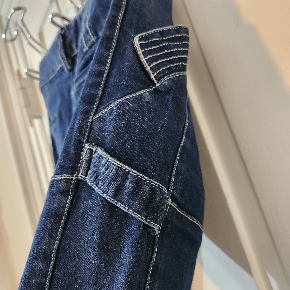 Opening Ceremony Medium Wash Blue Denim Carpenter White Stitch Detail Jeans - Picture 7 of 10